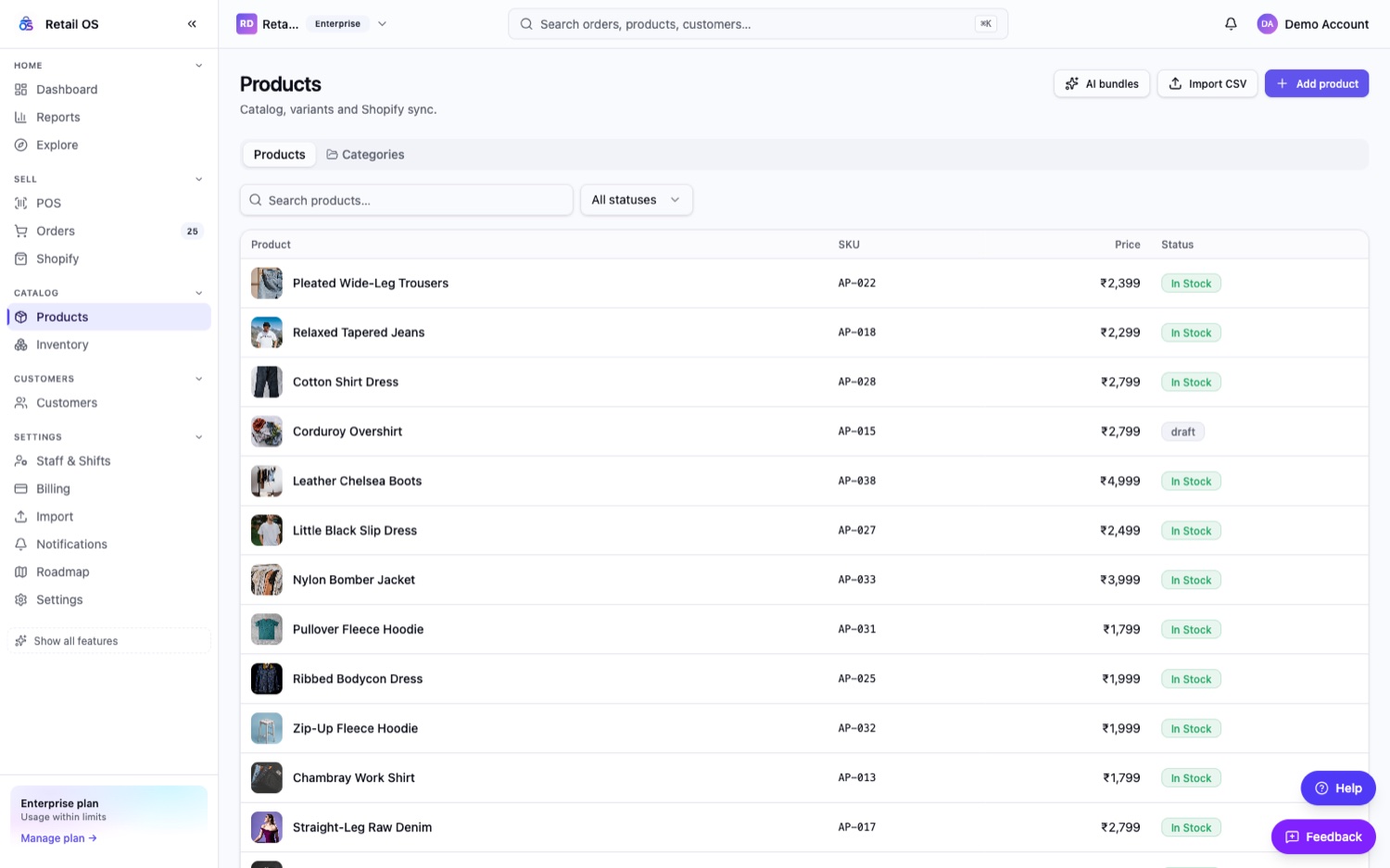 Products — Retailos